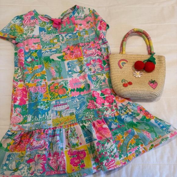 Lilly Pulitzer Other - Lilly Pulitzer Girls Brissa Dress in Multi Lilly State of Mind Size L (8-10)